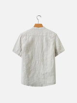 OWEN | LINEN SHIRT WITH SQUARE COLLAR AND POCKETS