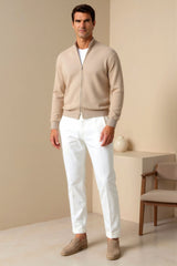 Calça Chino Smart Luxury Regular Fit até o tornozelo
