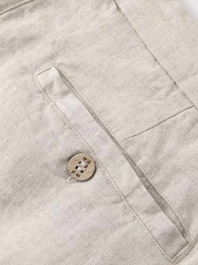 ALF | RETRO LINEN STRAIGHT-LEG TROUSERS