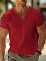 Men's V-neck T-shirt for summer