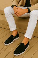 Mocassins elegantes de camurça