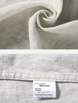 OWEN | LINEN SHIRT WITH SQUARE COLLAR AND POCKETS