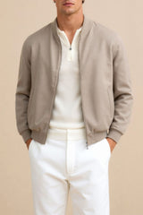 Jaqueta bomber slim fit de luxo silenciosa
