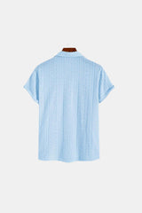 Camisa polo de verão elegante em malha clássica com padrão Old Money 