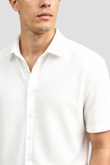 Camisa de manga curta com estampa de ondulações casual Old Money