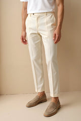 Calça Chino Smart Luxury Regular Fit até o tornozelo