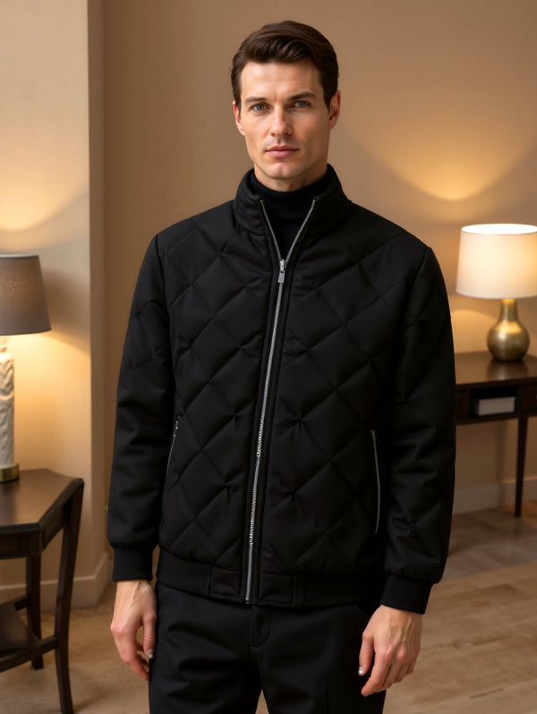 Jaqueta masculina elegante de fibra quente casual