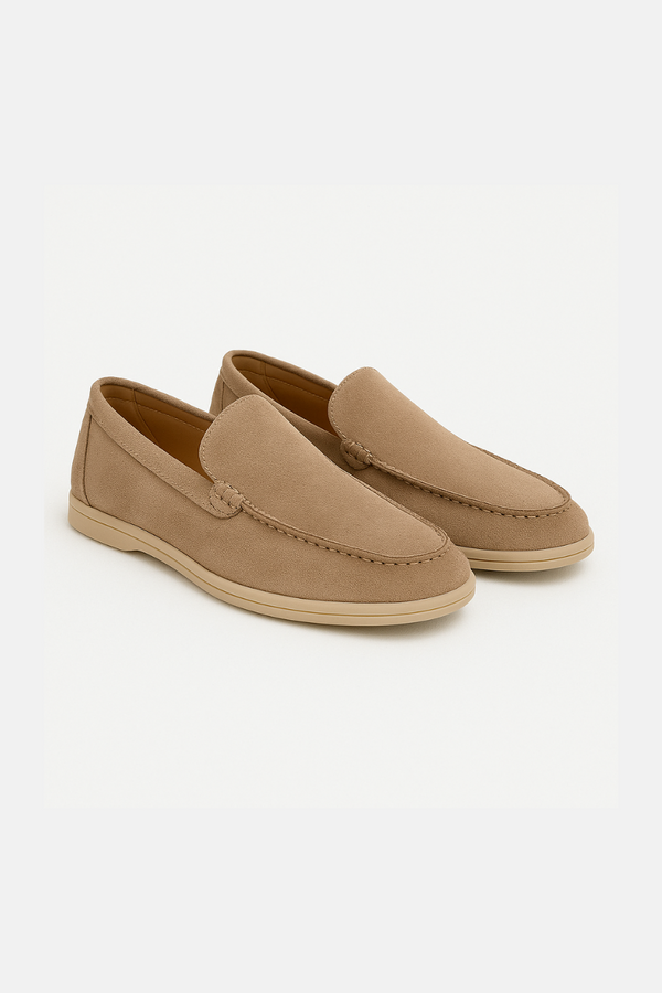Mocassins de camurça limpos clássicos da Old Money para homens