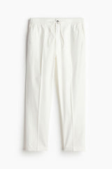 Calça de algodão reta regular casual Old Money 