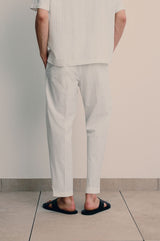 Calça de algodão reta regular casual Old Money 