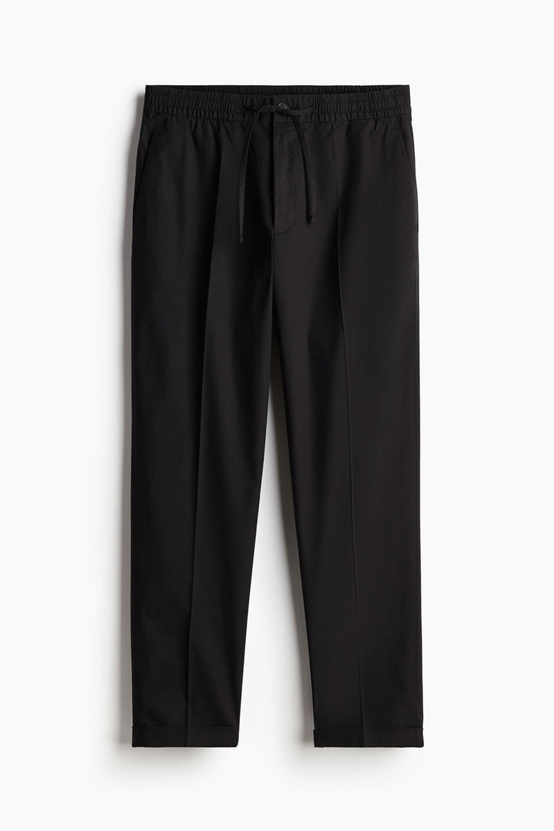 Calça de algodão reta regular casual Old Money 
