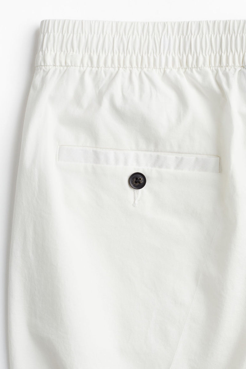Calça de algodão reta regular casual Old Money 