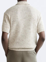 Camiseta polo de malha com botões Old Money 