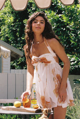Ari | Floral Chiffon Mini Dress