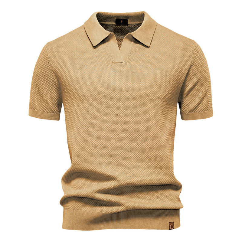 Textured polo shirt
