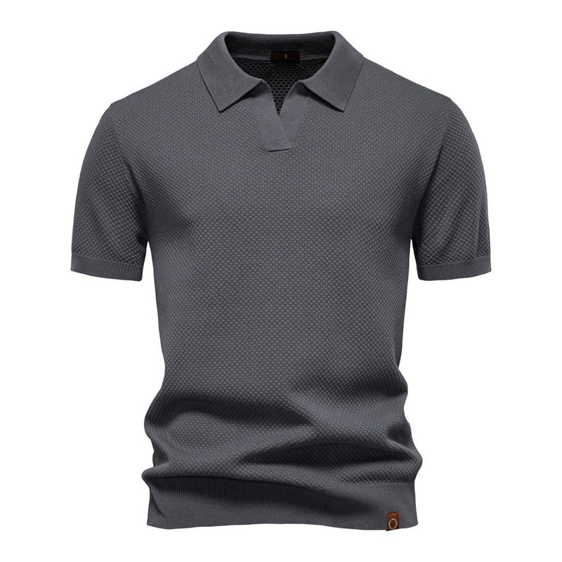 Textured polo shirt