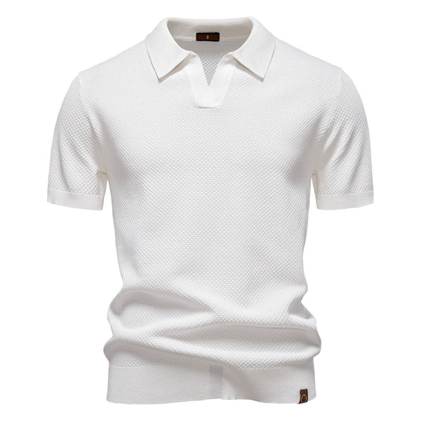 Textured polo shirt