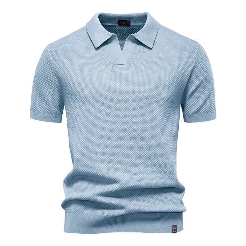 Textured polo shirt