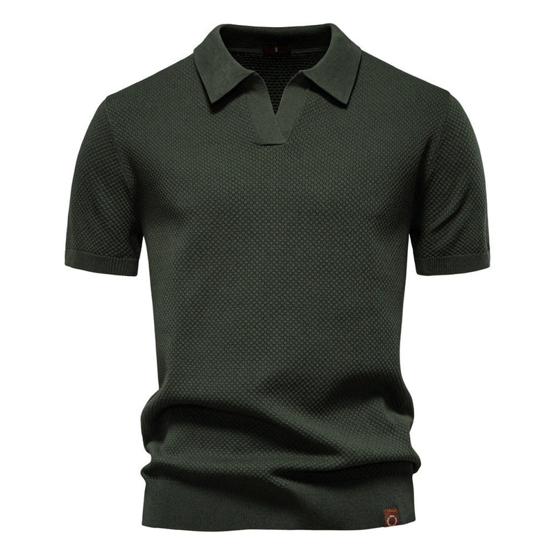 Textured polo shirt