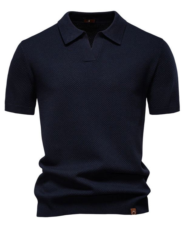 Textured polo shirt