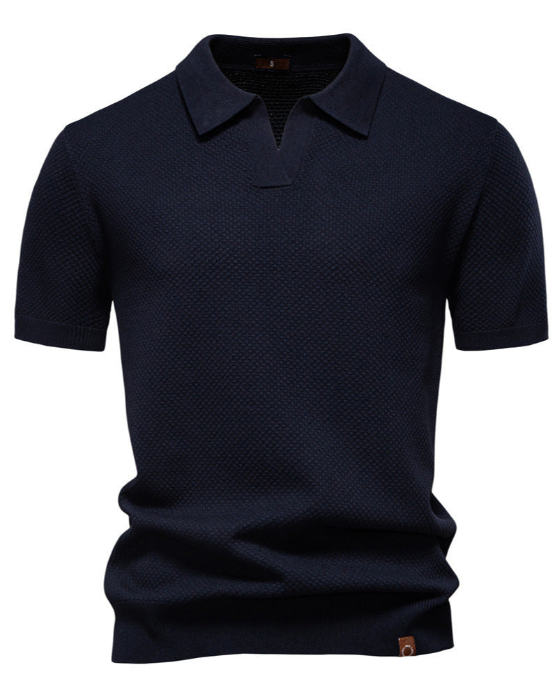 Textured polo shirt