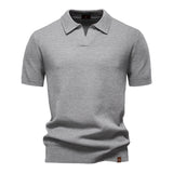 Textured polo shirt
