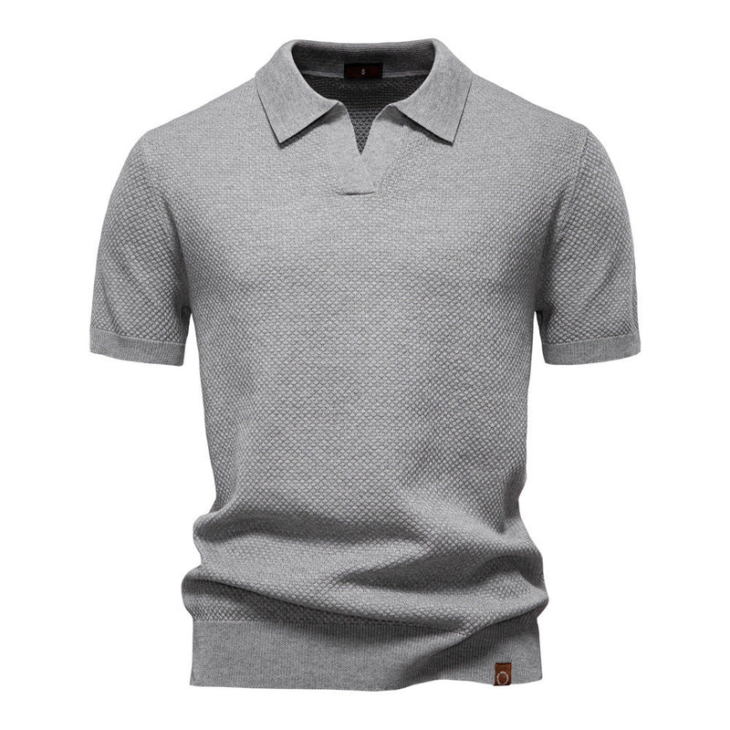 Textured polo shirt