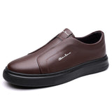 Sapatos de couro sem cadarço