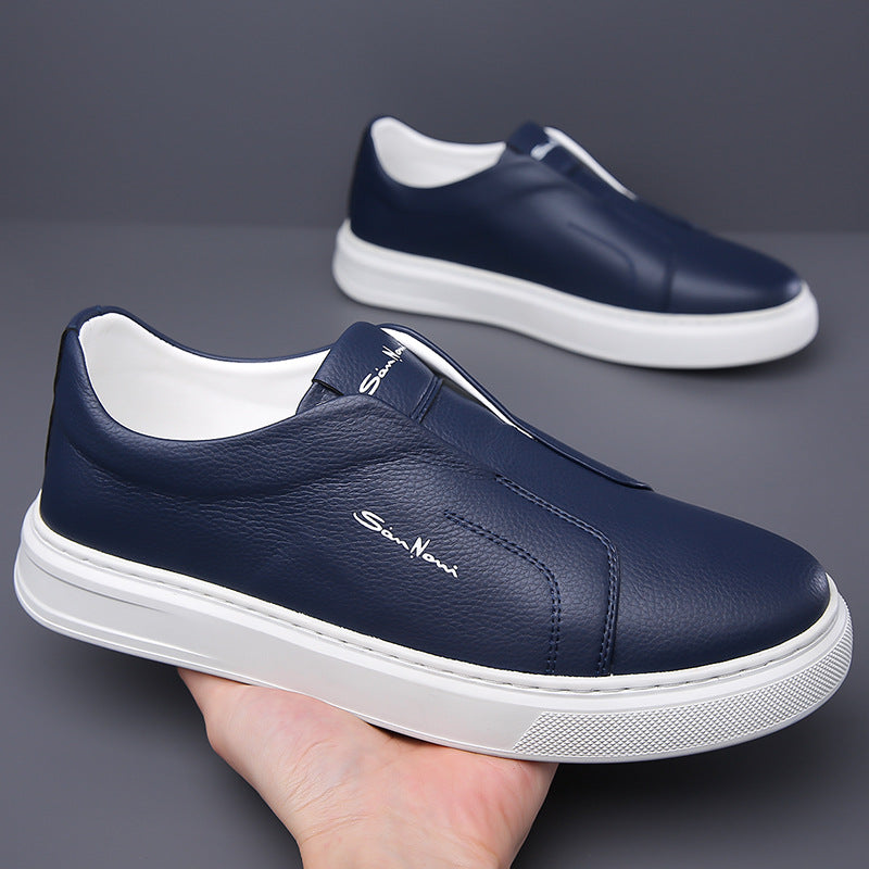 Sapatos de couro sem cadarço
