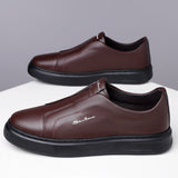 Sapatos de couro sem cadarço