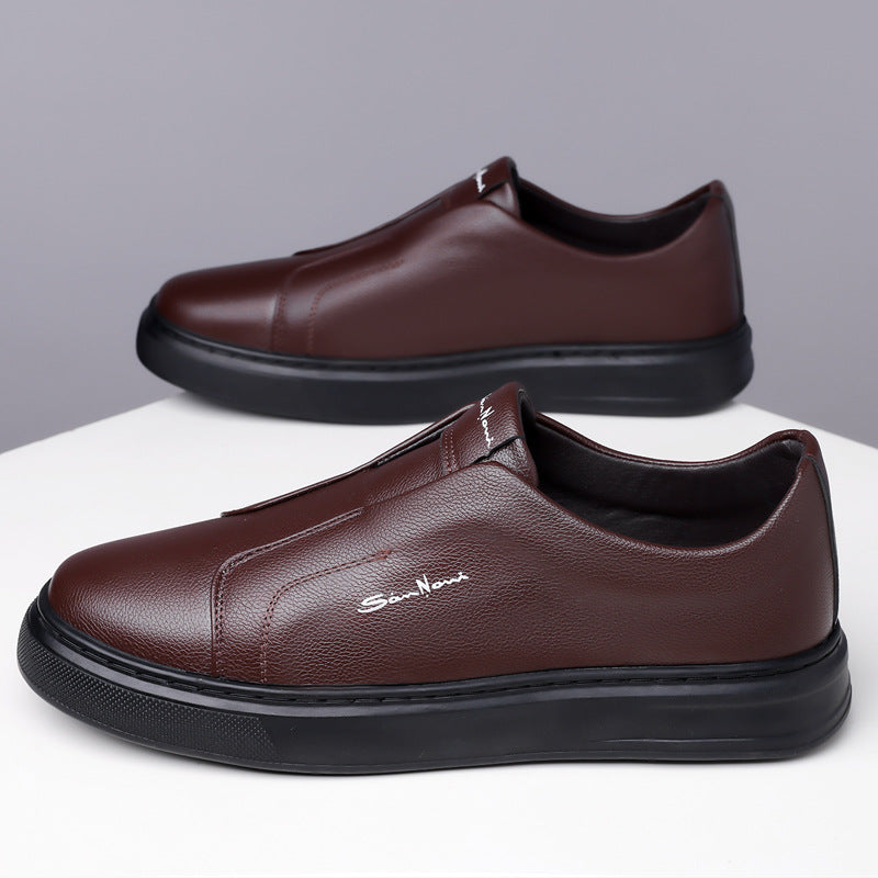 Sapatos de couro sem cadarço