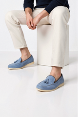 Mocassins casuais de veludo com cabedal respirável Old Money