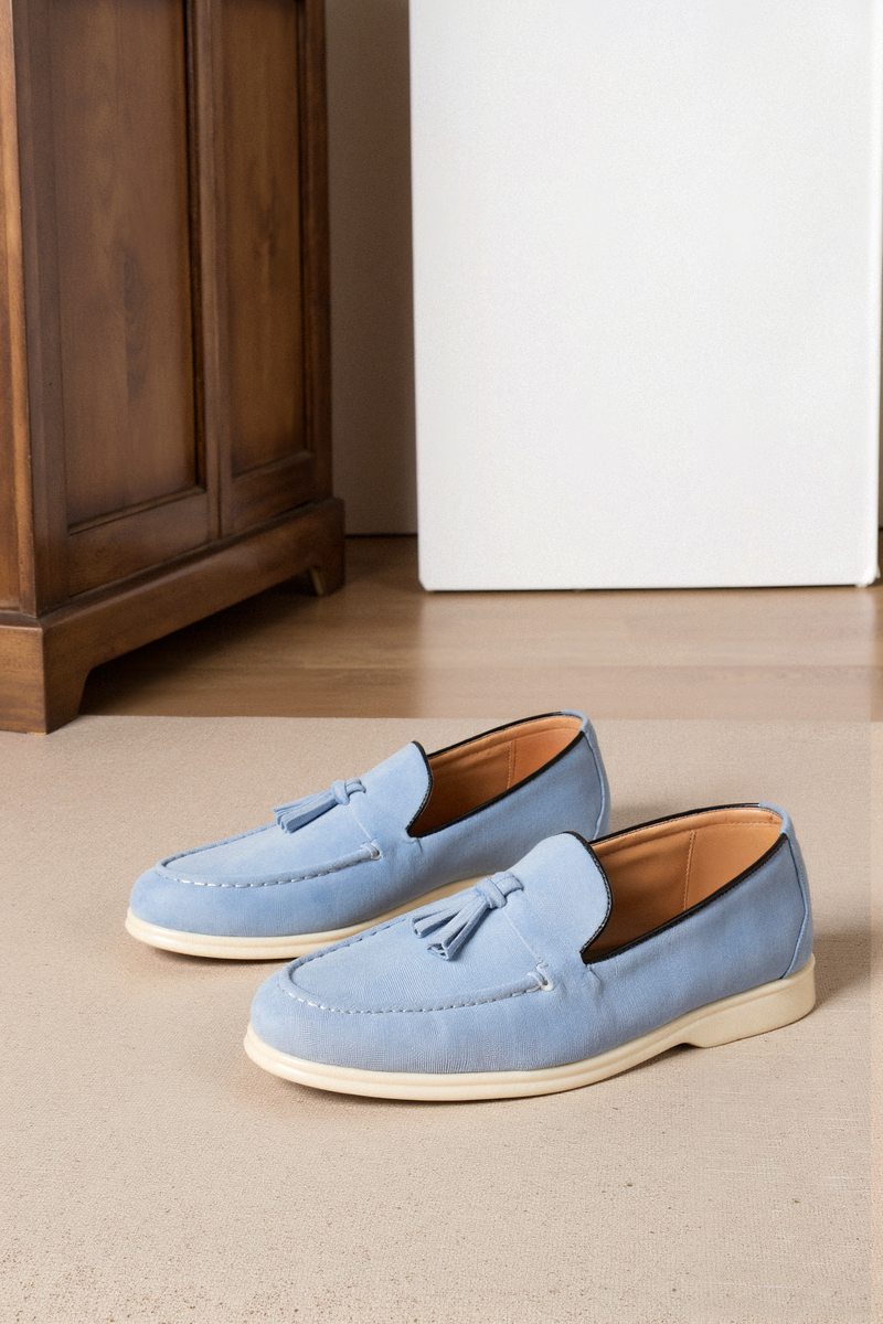 Mocassins casuais de veludo com cabedal respirável Old Money