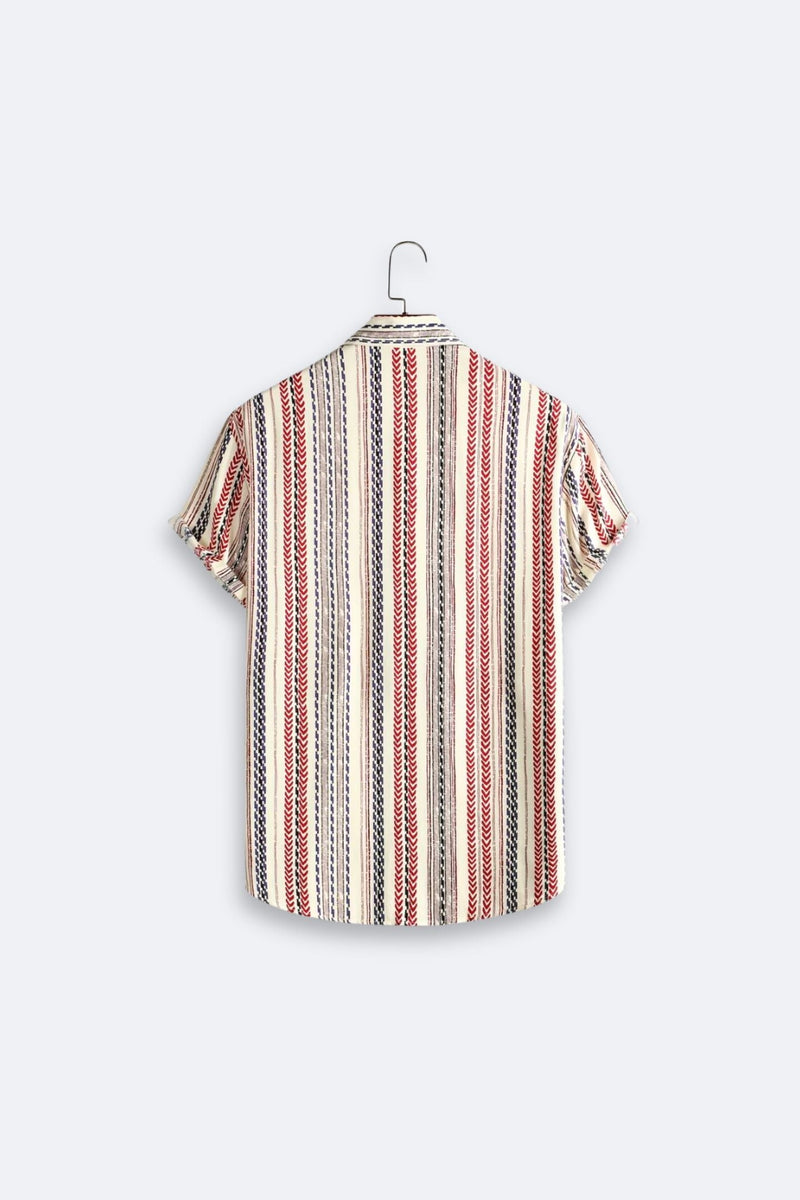 Camisa vintage com botões e lapela Old Money