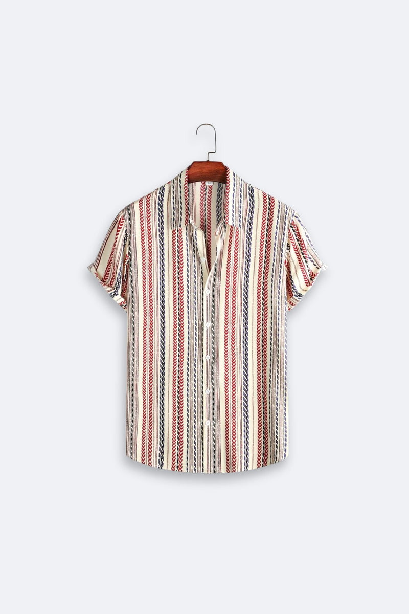 Camisa vintage com botões e lapela Old Money