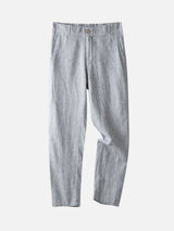 DINO | LINEN ESSENTIALS STRAIGHT-LEG TROUSERS