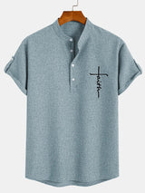 Lacy – Elegant short-sleeved shirt with stand-up collar