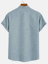 Lacy – Elegant short-sleeved shirt with stand-up collar
