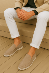 Mocassins elegantes de camurça