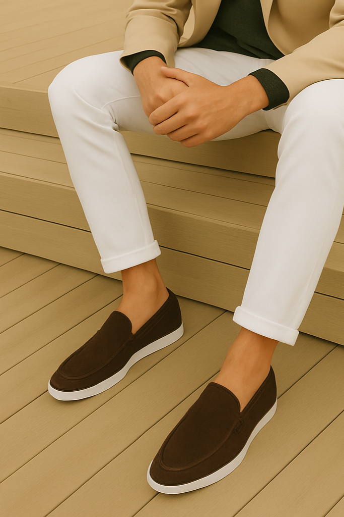 Mocassins elegantes de camurça