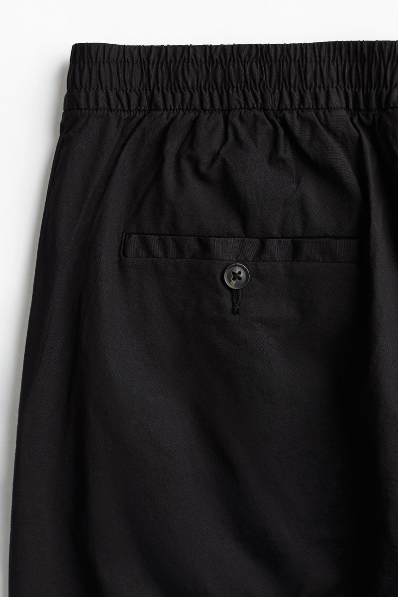 Calça de algodão reta regular casual Old Money 